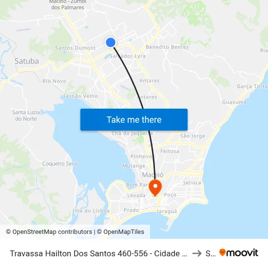 Travassa Hailton Dos Santos 460-556 - Cidade Universitária Maceió - Al 57073-480 República Federativa Do Brasil to Seune map