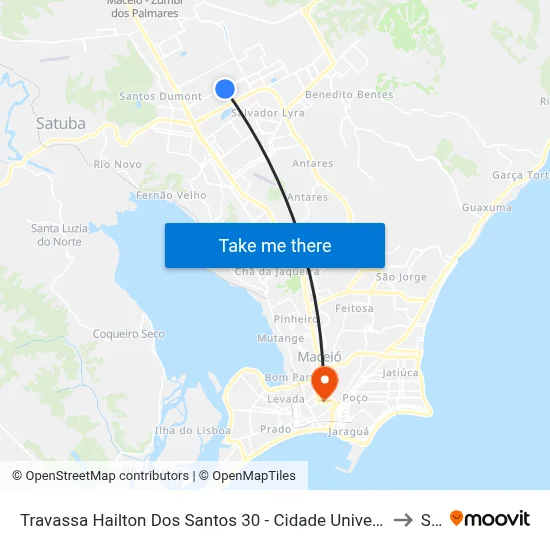 Travassa Hailton Dos Santos 30 - Cidade Universitária Maceió - Al 57073-480 República Federativa Do Brasil to Seune map
