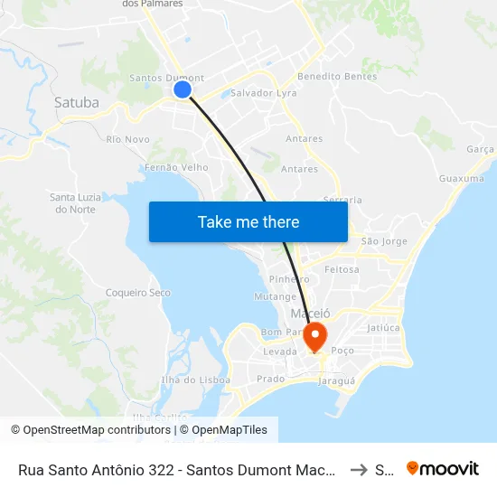 Rua Santo Antônio 322 - Santos Dumont Maceió - Al República Federativa Do Brasil to Seune map