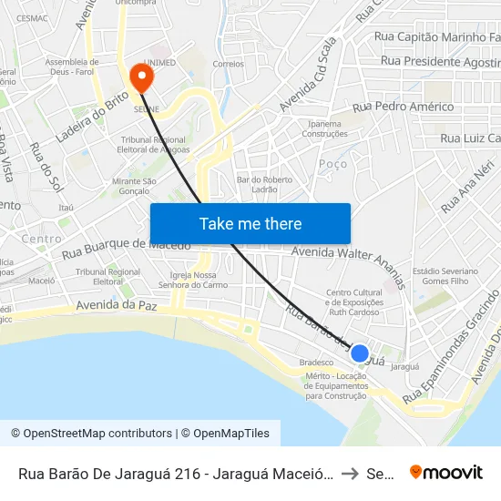 Rua Barão De Jaraguá 216 - Jaraguá Maceió - Al Brasil to Seune map