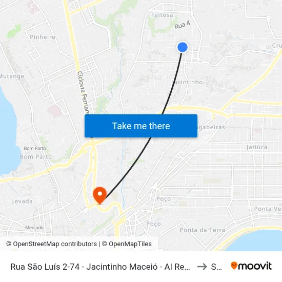 Rua São Luís 2-74 - Jacintinho Maceió - Al República Federativa Do Brasil to Seune map