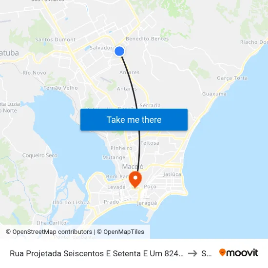 Rua Projetada Seiscentos E Setenta E Um 824-872 - Antares Maceió - Al Brasil to Seune map