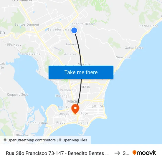 Rua São Francisco 73-147 - Benedito Bentes Maceió - Al República Federativa Do Brasil to Seune map