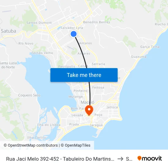 Rua Jaci Melo 392-452 - Tabuleiro Do Martins Maceió - Al 57081-250 Brasil to Seune map