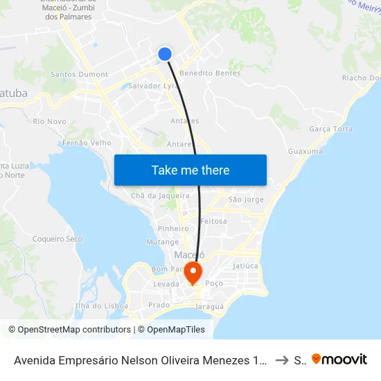Avenida Empresário Nelson Oliveira Menezes 1450-1500 - Cidade Universitária Maceió - Al 57073-471 República Federativa Do Brasil to Seune map