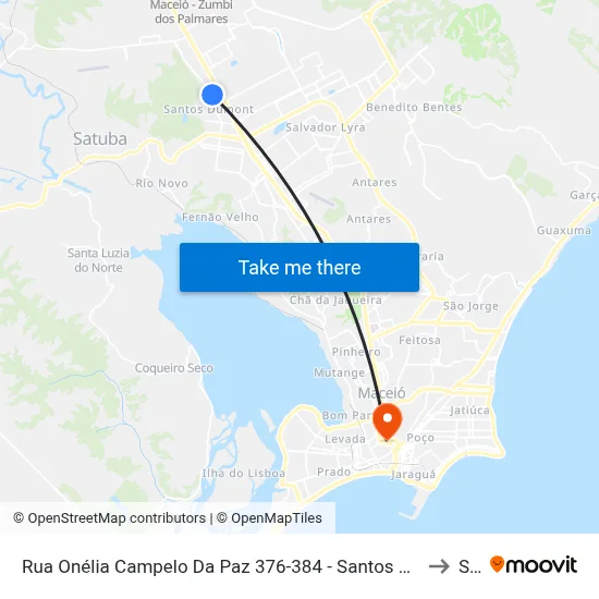 Rua Onélia Campelo Da Paz 376-384 - Santos Dumont Maceió - Al 57075-720 República Federativa Do Brasil to Seune map