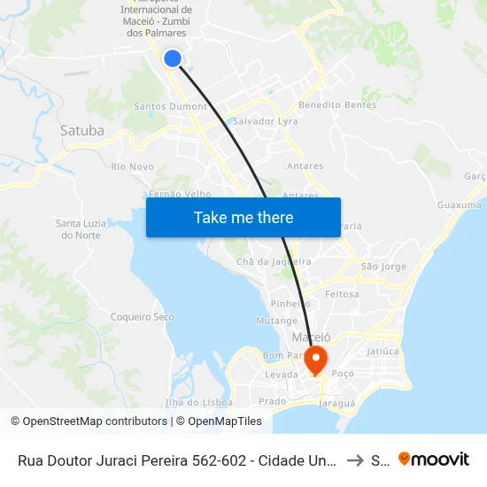 Rua Doutor Juraci Pereira 562-602 - Cidade Universitária Maceió - Al República Federativa Do Brasil to Seune map