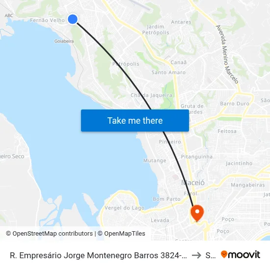 R. Empresário Jorge Montenegro Barros 3824-3898 - Santa Amelia Maceió - Al 57063-000 Brasil to Seune map