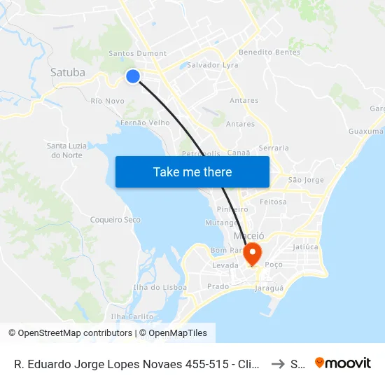 R. Eduardo Jorge Lopes Novaes 455-515 - Clima Bom Maceió - Al 57071-060 Brasil to Seune map