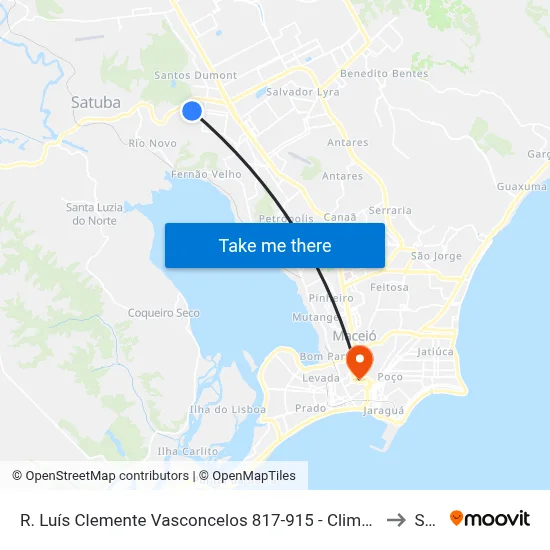 R. Luís Clemente Vasconcelos 817-915 - Clima Bom Maceió - Al 57071-040 Brasil to Seune map