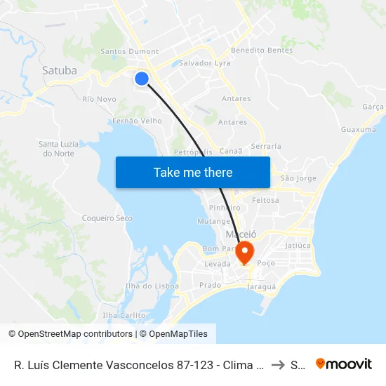 R. Luís Clemente Vasconcelos 87-123 - Clima Bom Maceió - Al 57071-040 Brasil to Seune map