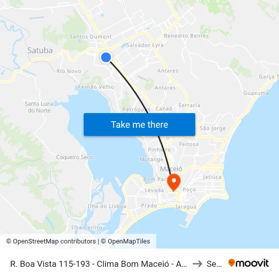 R. Boa Vista 115-193 - Clima Bom Maceió - Al 57071-041 Brasil to Seune map