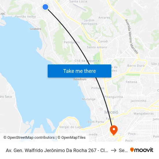 Av. Gen. Walfrido Jerônimo Da Rocha 267 - Clima Bom Maceió - Al Brasil to Seune map