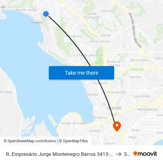 R. Empresário Jorge Montenegro Barros 3413-3517 - Santa Amelia Maceió - Al 57063-000 Brasil to Seune map