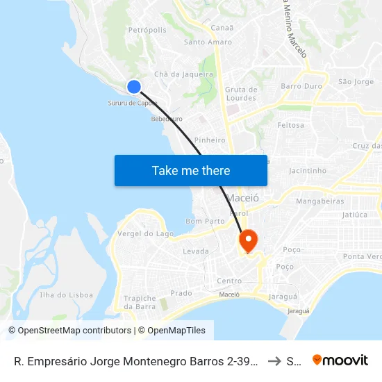 R. Empresário Jorge Montenegro Barros 2-392 Maceió - Al 57045-055 Brasil to Seune map