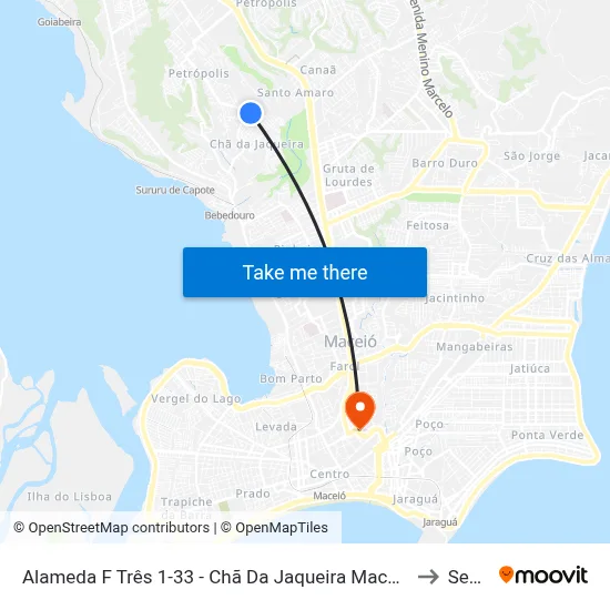 Alameda F Três 1-33 - Chã Da Jaqueira Maceió - Al Brasil to Seune map