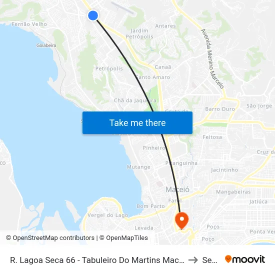 R. Lagoa Seca 66 - Tabuleiro Do Martins Maceió - Al Brasil to Seune map
