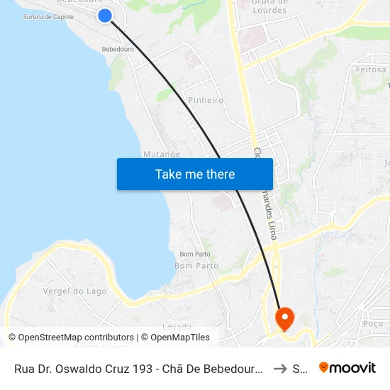 Rua Dr. Oswaldo Cruz 193 - Chã De Bebedouro Maceió - Al 57018-630 Brasil to Seune map