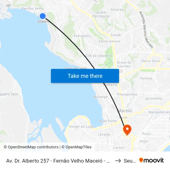 Av. Dr. Alberto 257 - Fernão Velho Maceió - Al Brasil to Seune map