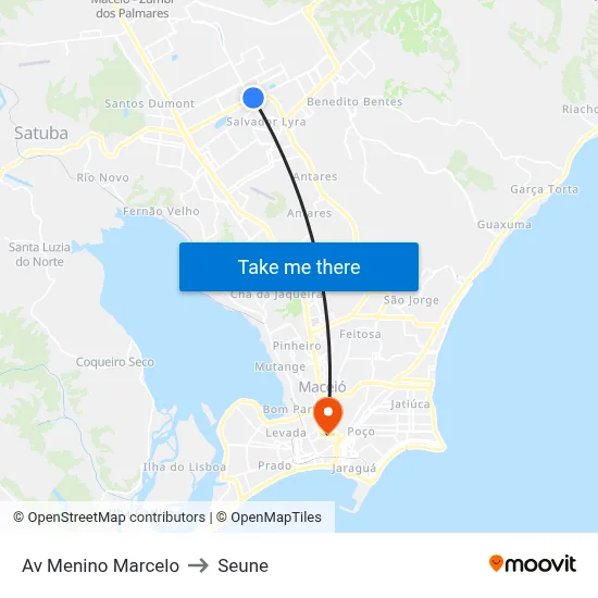 Av Menino Marcelo to Seune map