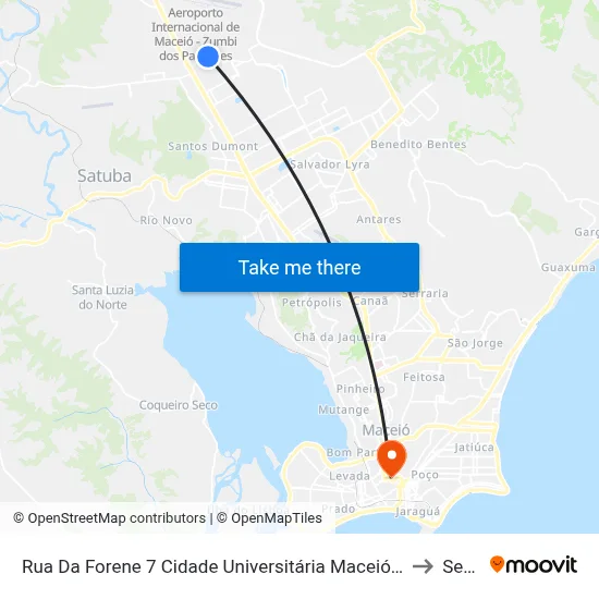 Rua Da Forene 7 Cidade Universitária Maceió - Alagoas Brasil to Seune map