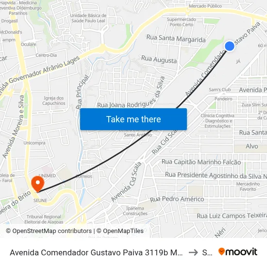Avenida Comendador Gustavo Paiva 3119b Mangabeiras Maceió - Alagoas 57036 Brasil to Seune map