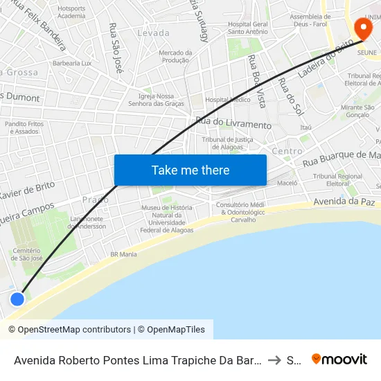 Avenida Roberto Pontes Lima Trapiche Da Barra Maceió - Alagoas 57001 Brasil to Seune map