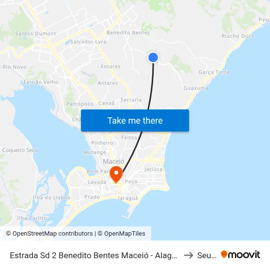 Estrada Sd 2 Benedito Bentes Maceió - Alagoas Brasil to Seune map