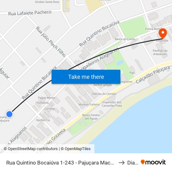 Rua Quintino Bocaiúva 1-243 - Pajuçara Maceió - Al 57035-005 República Federativa Do Brasil to Diagnose map