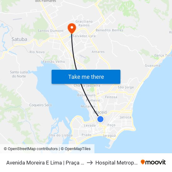 Avenida Moreira E Lima | Praça Centenário to Hospital Metropolitano map