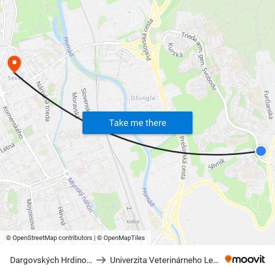 Dargovských Hrdinov, Miú to Univerzita Veterinárneho Lekárstva map