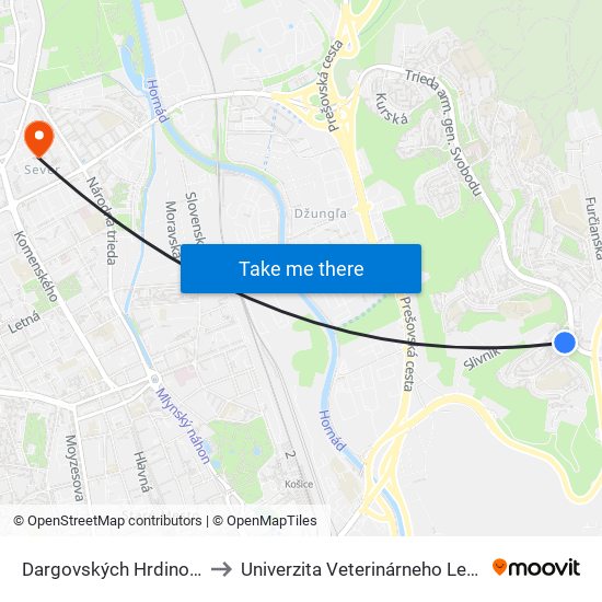 Dargovských Hrdinov, Miú to Univerzita Veterinárneho Lekárstva map