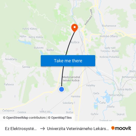 Ez Elektrosystémy to Univerzita Veterinárneho Lekárstva map