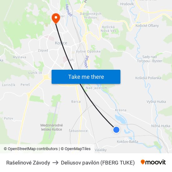 Rašelinové Závody to Deliusov pavilón (FBERG TUKE) map