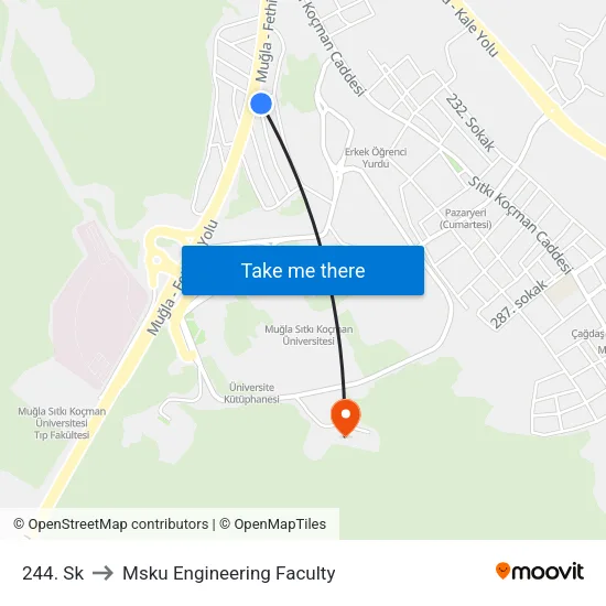244. Sk to Msku Engineering Faculty map