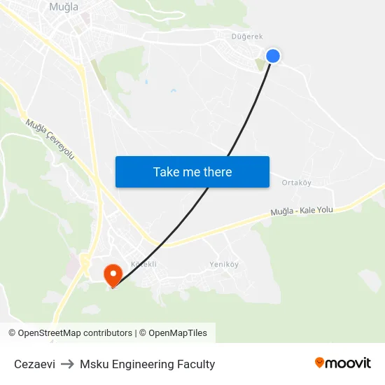 Cezaevi to Msku Engineering Faculty map