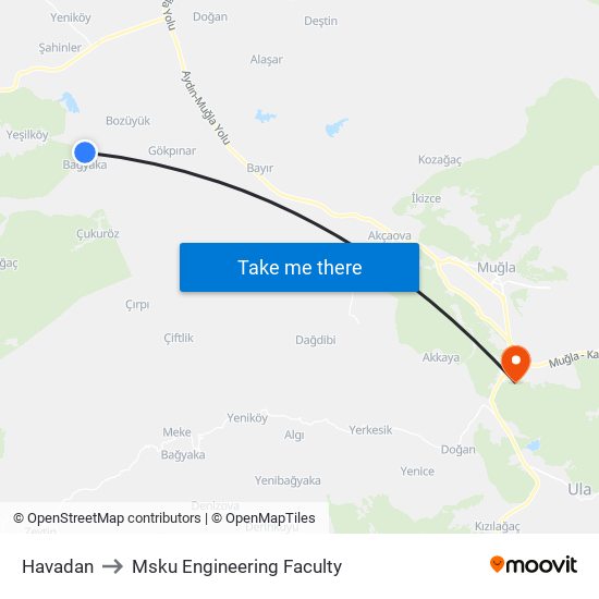 Havadan to Msku Engineering Faculty map