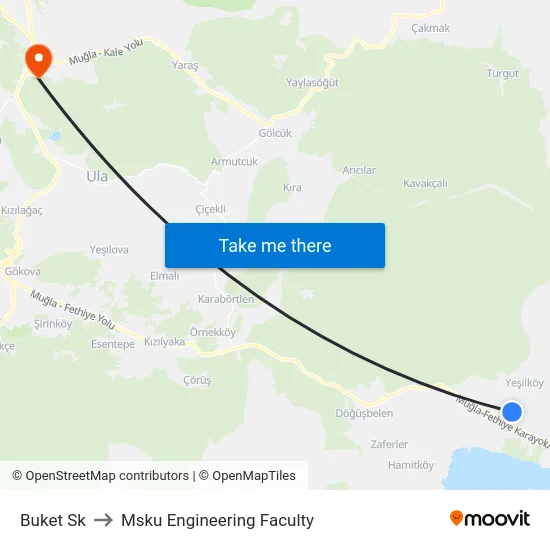 Buket Sk to Msku Engineering Faculty map