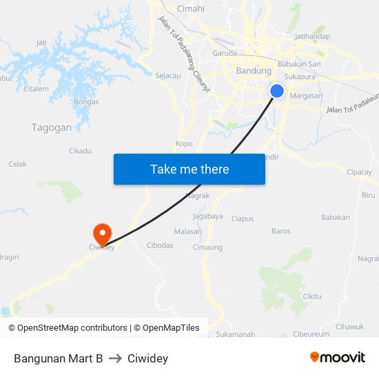 Bangunan Mart B to Ciwidey map