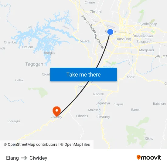 Elang to Ciwidey map