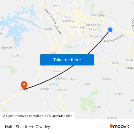 Halte Shakti to Ciwidey map