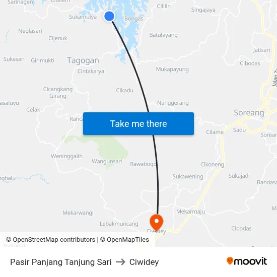 Pasir Panjang Tanjung Sari to Ciwidey map