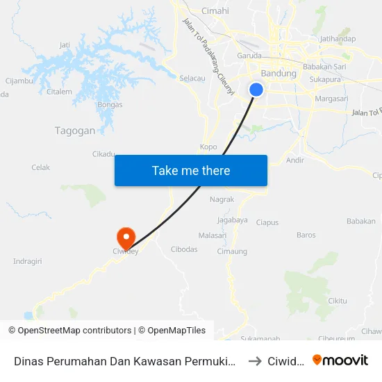 Dinas Perumahan Dan Kawasan Permukiman to Ciwidey map