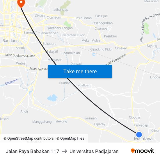 Jalan Raya Babakan 117 to Universitas Padjajaran map