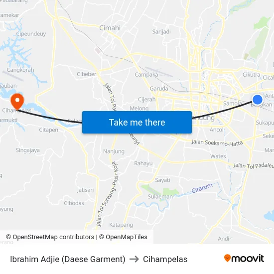 Ibrahim Adjie (Daese Garment) to Cihampelas map