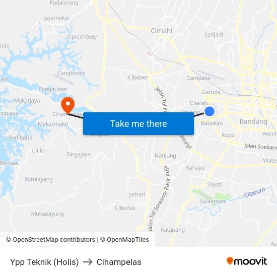 Ypp Teknik (Holis) to Cihampelas map