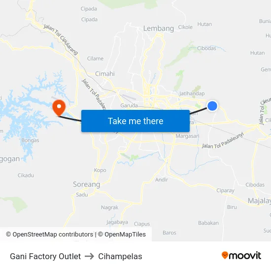 Gani Factory Outlet to Cihampelas map
