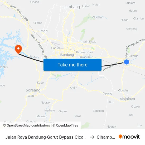 Jalan Raya Bandung-Garut Bypass Cicalengka 28 to Cihampelas map