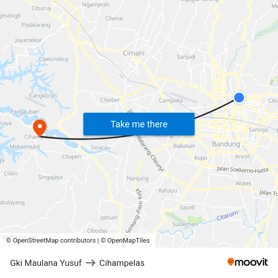 Gki Maulana Yusuf to Cihampelas map