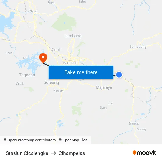 Stasiun Cicalengka to Cihampelas map